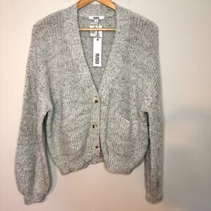 BB Dakota Gray Cardigan Sweater